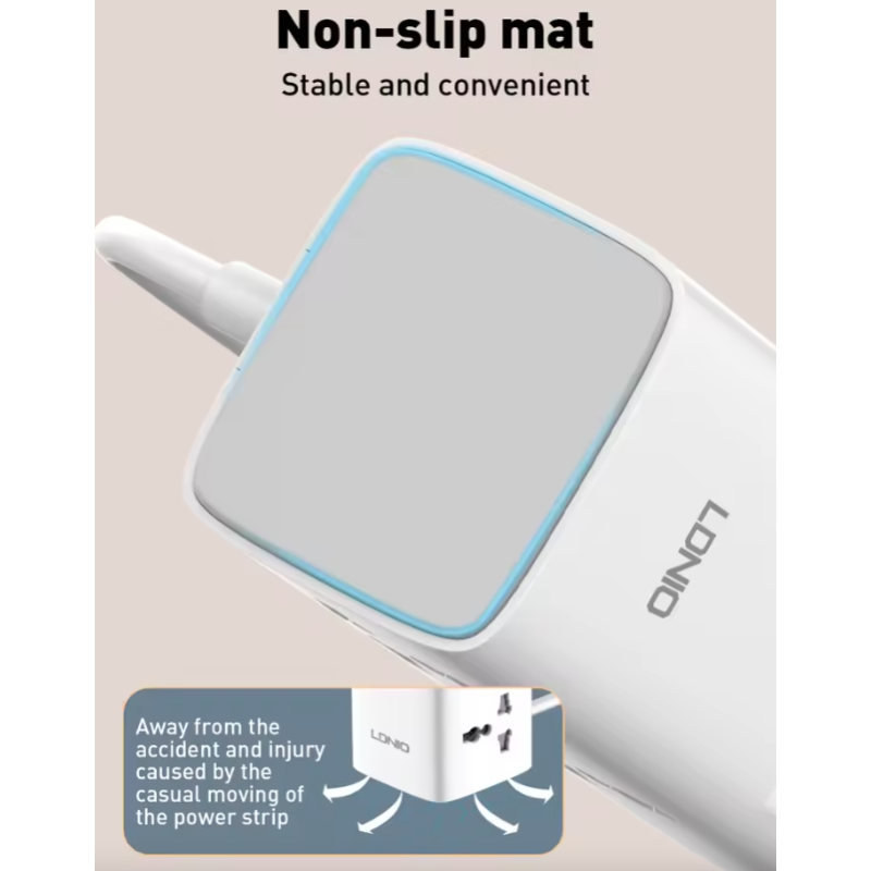 LDNIO Tower Multi Tap Cube Power Strip Outlets 70W Charging Stations 4 Outlet Line Filter UK US EU Type Plug To Universal Adapter