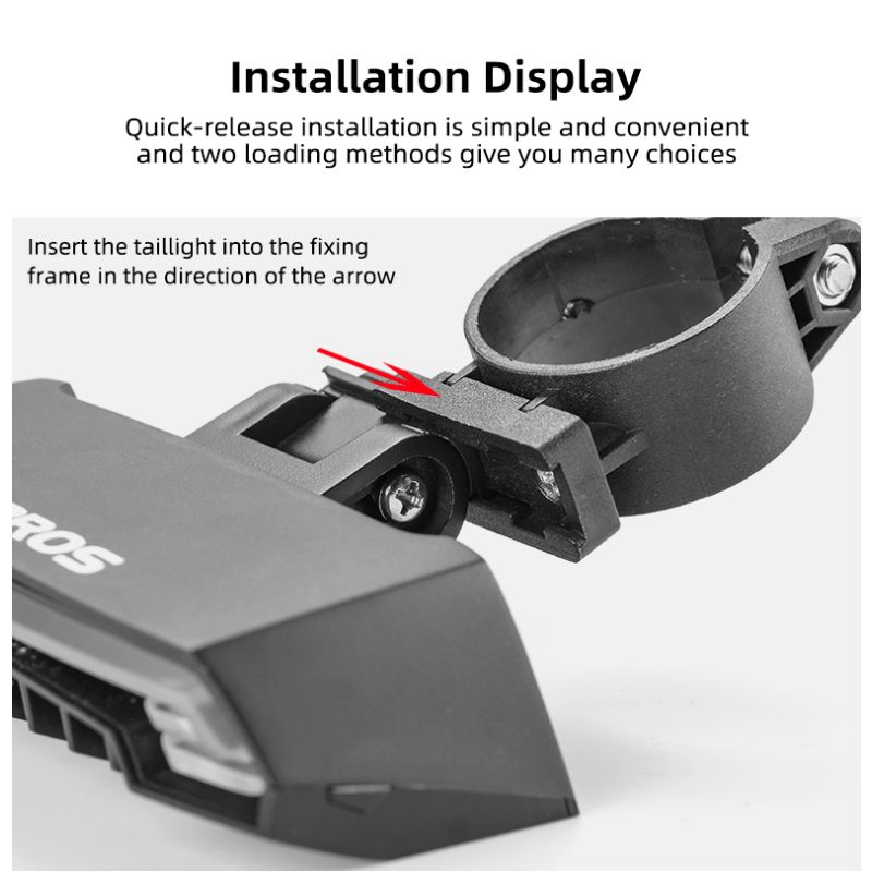 ROCKBROS LKWD-R1 Fahrradlicht Smart USB LED Drahtlose Fernbedienung Fahrradrücklicht MTB Straße Laser Blinker Fahrradlampe Rücklicht