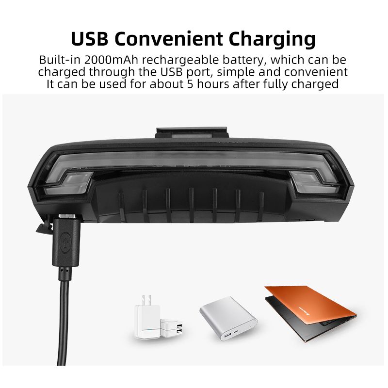 ROCKBROS LKWD-R1 Fahrradlicht Smart USB LED Drahtlose Fernbedienung Fahrradrücklicht MTB Straße Laser Blinker Fahrradlampe Rücklicht