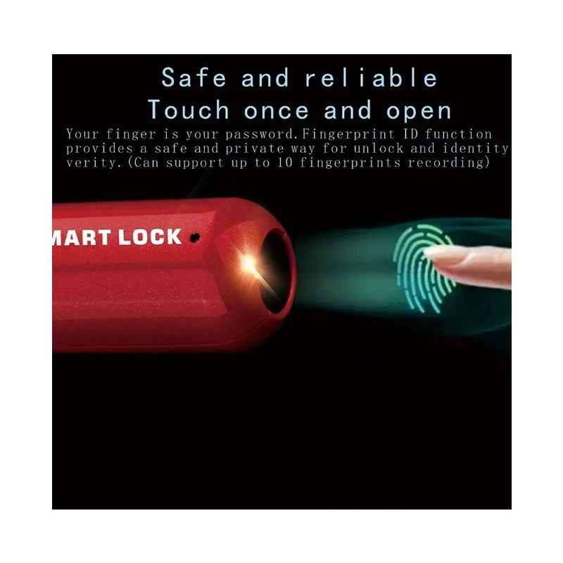 Mini-Fingerabdruck-Vorhängeschloss, USB-schlüsselloses Gepäckschloss, elektronisches Schloss, intelligentes biometrisches Fingerabdruck-Türschloss, schnelles Entsperren für unterwegs