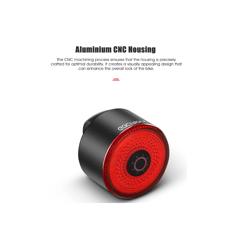 Gaciron Fahrradrücklichter, LOOP-100 Hochhelles Fahrradrücklicht mit Bremssensor, magnetisches Fahrradsattelrücklicht aus Aluminiumlegierung