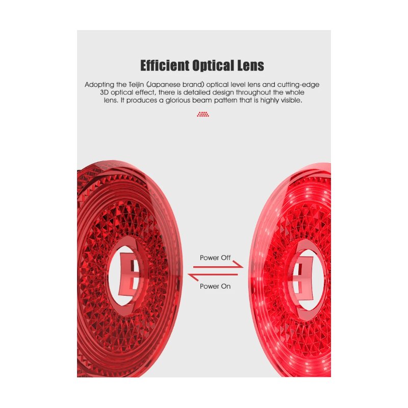 Gaciron Fahrradrücklichter, LOOP-100 Hochhelles Fahrradrücklicht mit Bremssensor, magnetisches Fahrradsattelrücklicht aus Aluminiumlegierung