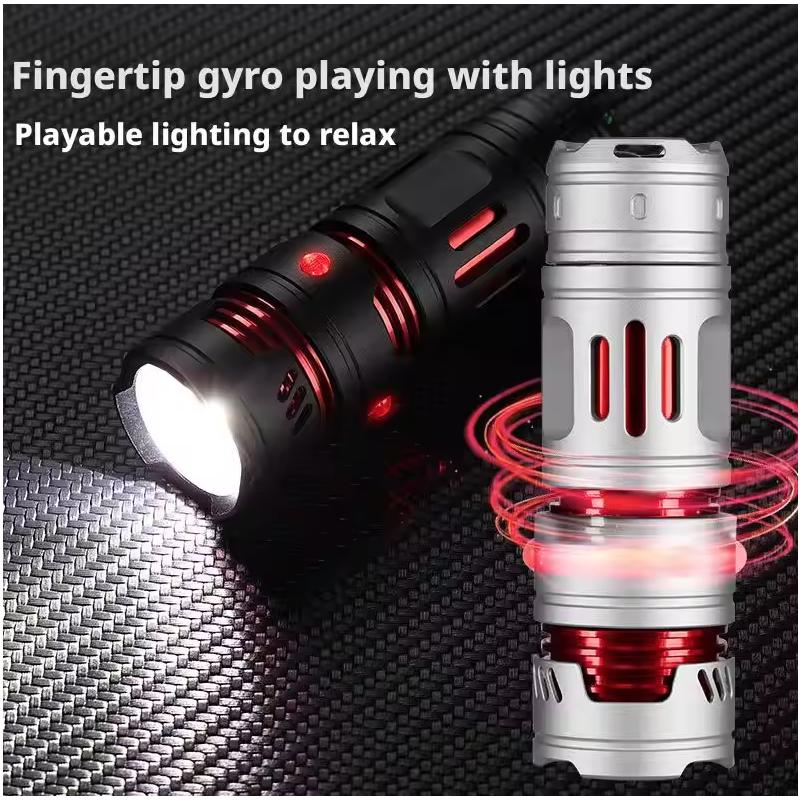 Portable Mini EDC Flashlight USB Rechargeable Pocket Torch Light Keychain Flashlights