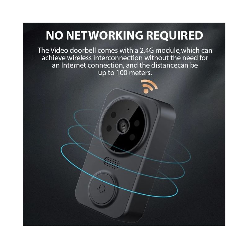M12 Kabellose Video-Türklingel, Video-Gegensprechanlage, WIFI-Türklingel, IR-Nachtsicht, Gucklochkamera, 4,3-Zoll-IPS-Bildschirm, visuelle Türklingel