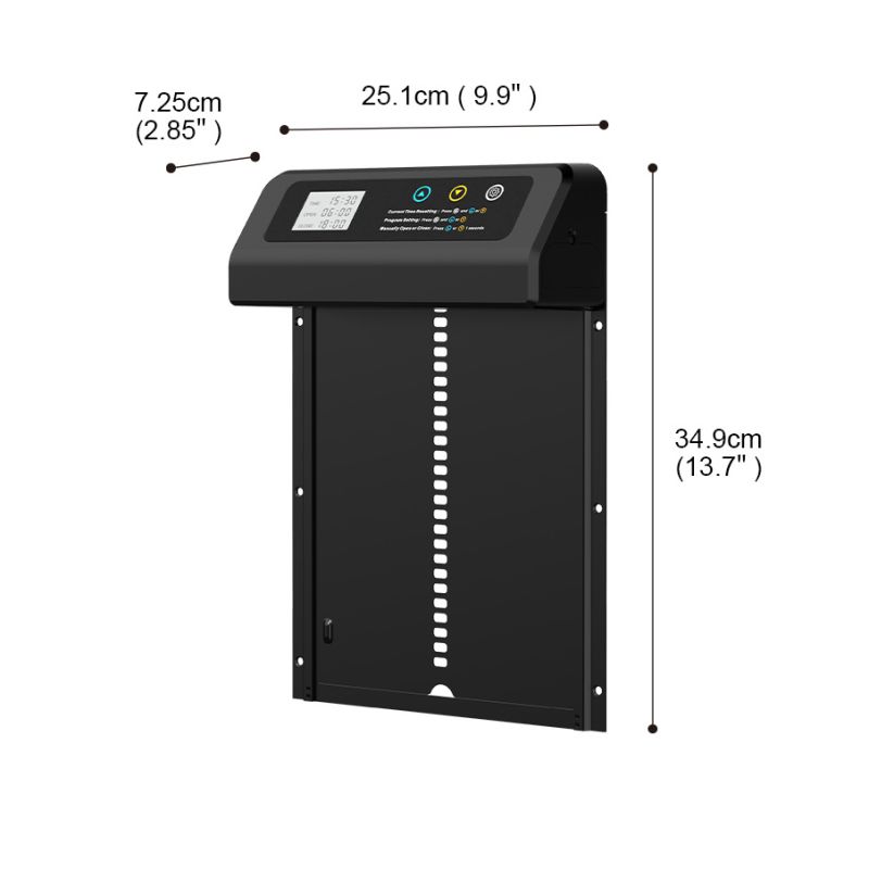 Automatischer Hühnerstall-Türöffner: Elektrische Hühnertür mit Timer für Hühnerställe, Hühnerstall-Zubehör aus Aluminium