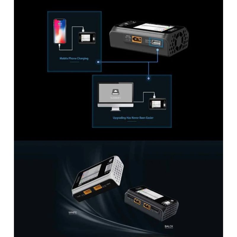 ToolkitRC M6D 500 W 15 A DC Zweikanal MINI Smart Ladegerät Entlader