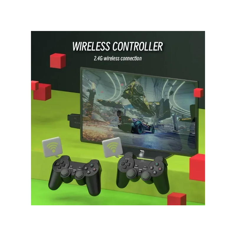 M8 Videospielkonsole 2,4 G Doppel Wireless Controller Game Stick 4K Retro Spiele