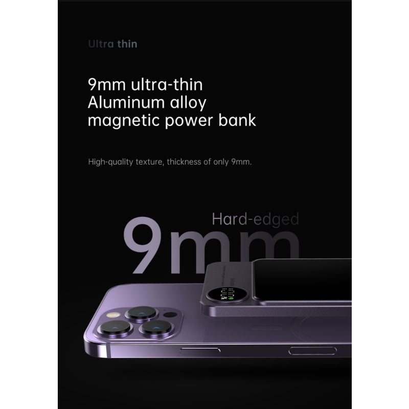 Magnetic Wireless Power Bank für Iphone 12 13 Pro Max 10000 mAh Magsafe Powerbank Induktion Schnellladegerät Externer Akku