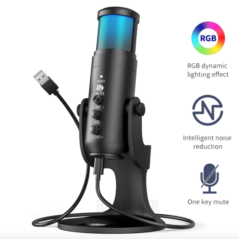 MU900PRO RGB USB-Mikrofon Professionelle Kondensatormikrofone