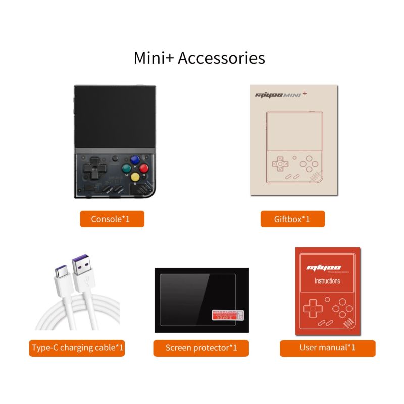 MIYOO Mini Plus Tragbare Retro-Handheld-Spielkonsole V2 Mini IPS-Bildschirm Klassische Videospielkonsole Linux-System