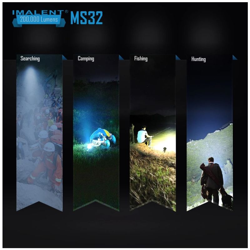 IMALENT MS32 200000 Lumen LED-Hochleistungs-Taschenlampe