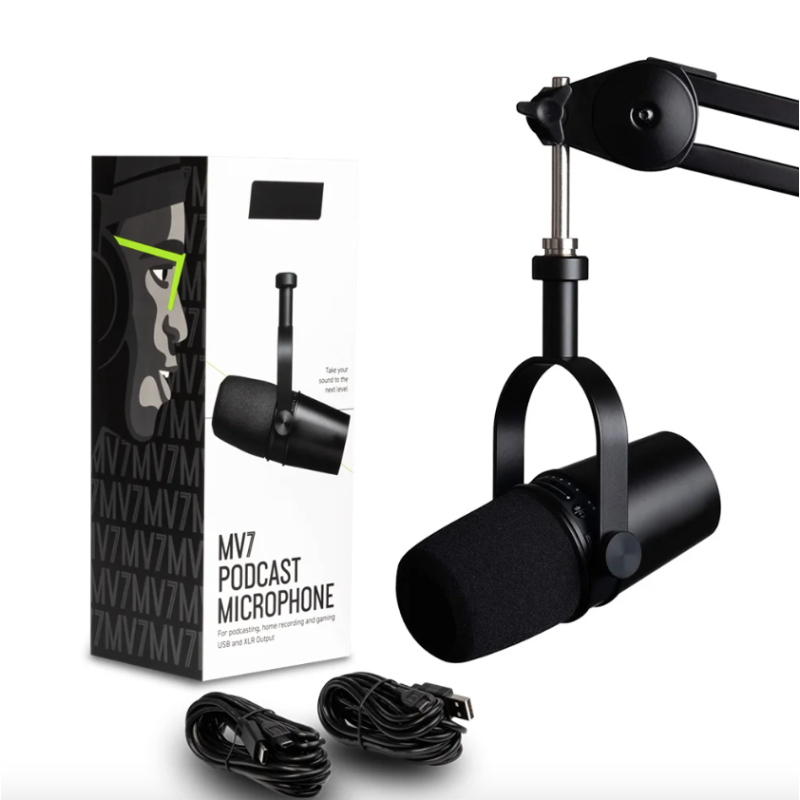 MV7 Professionelles dynamisches Podcast-Mikrofon Smartphone-Computer Live-Kabelmikrofon für Podcasting-Aufnahmen Live-Streaming