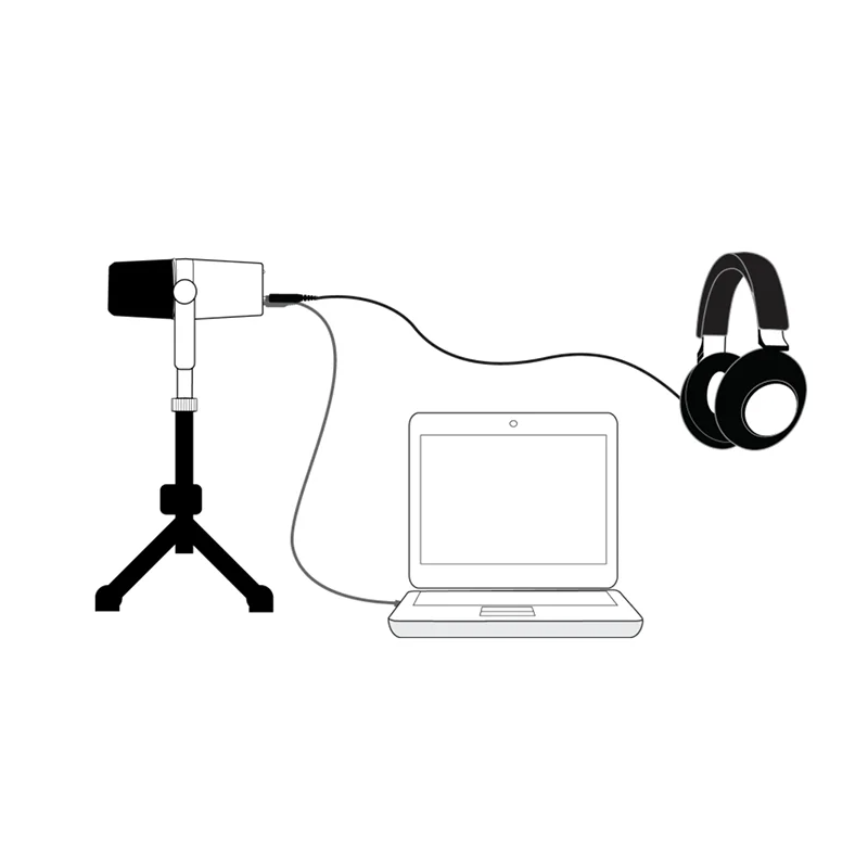 MV7 Professionelles dynamisches Podcast-Mikrofon Smartphone-Computer Live-Kabelmikrofon für Podcasting-Aufnahmen Live-Streaming