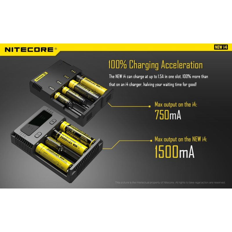 Nitecore neues I4-Li-Ion-Ladegerät