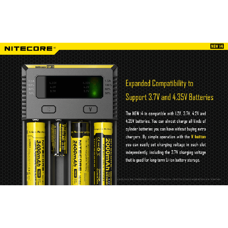 Nitecore neues I4-Li-Ion-Ladegerät