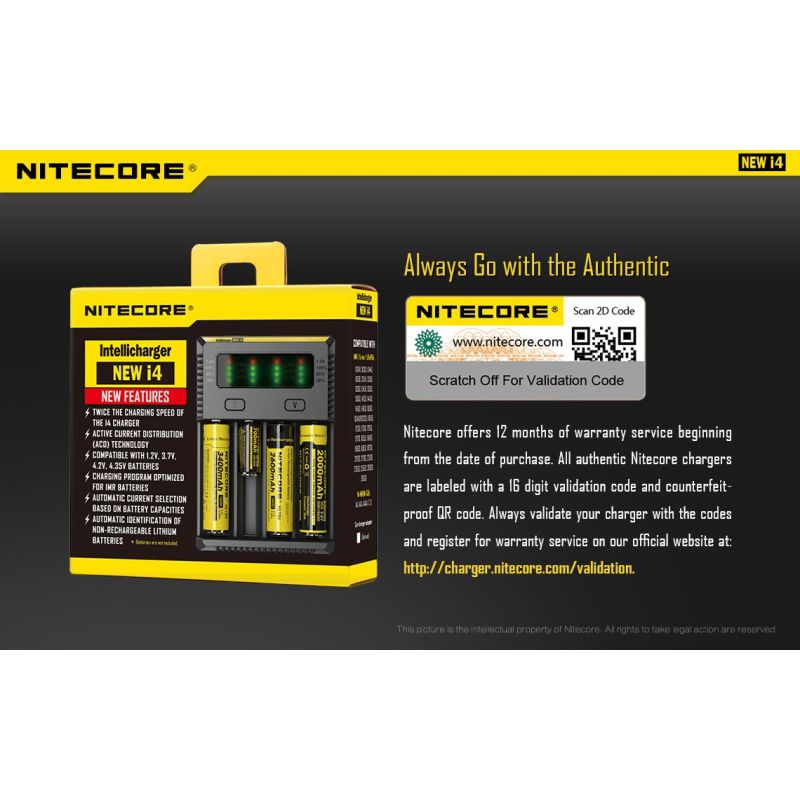 Nitecore neues I4-Li-Ion-Ladegerät