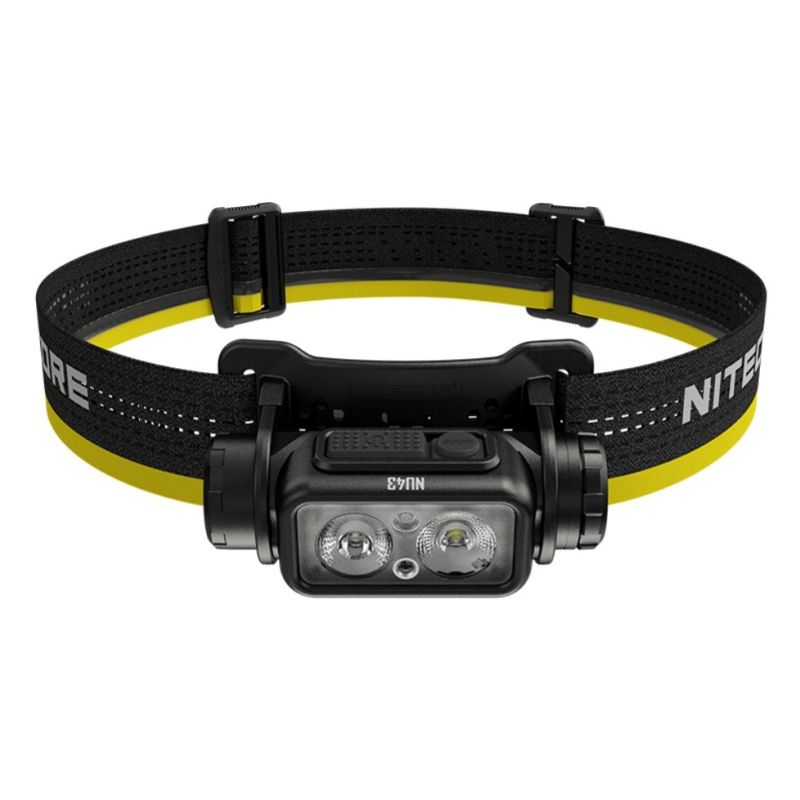 NITECORE NU43 Wiederaufladbare Stirnlampe Weiß- und Rotlicht-Laternen-Scheinwerfer-Taschenlampe mit 3400-mAh-Akku für Outdoor-Camping