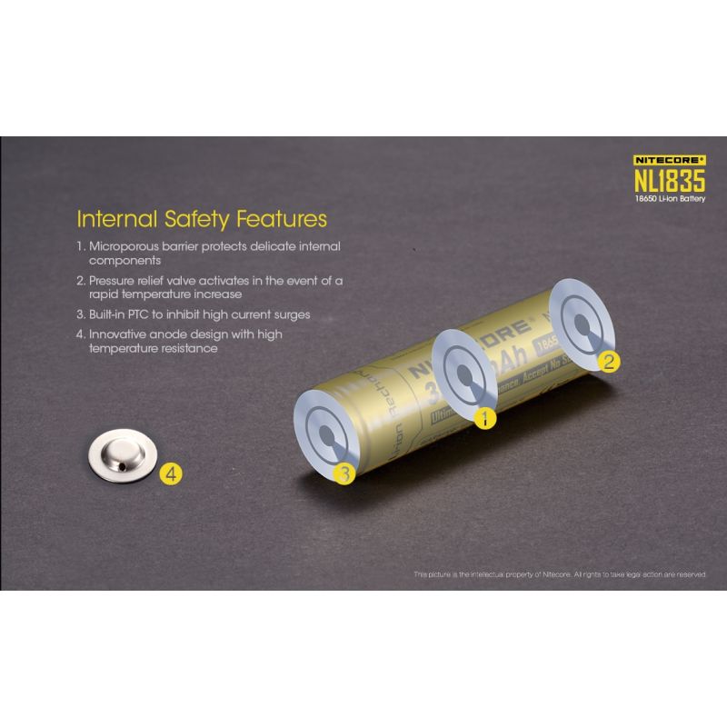 Nitecore 18650 NL1835 3500 3,6V 12.6WH Li-Ion-Akku