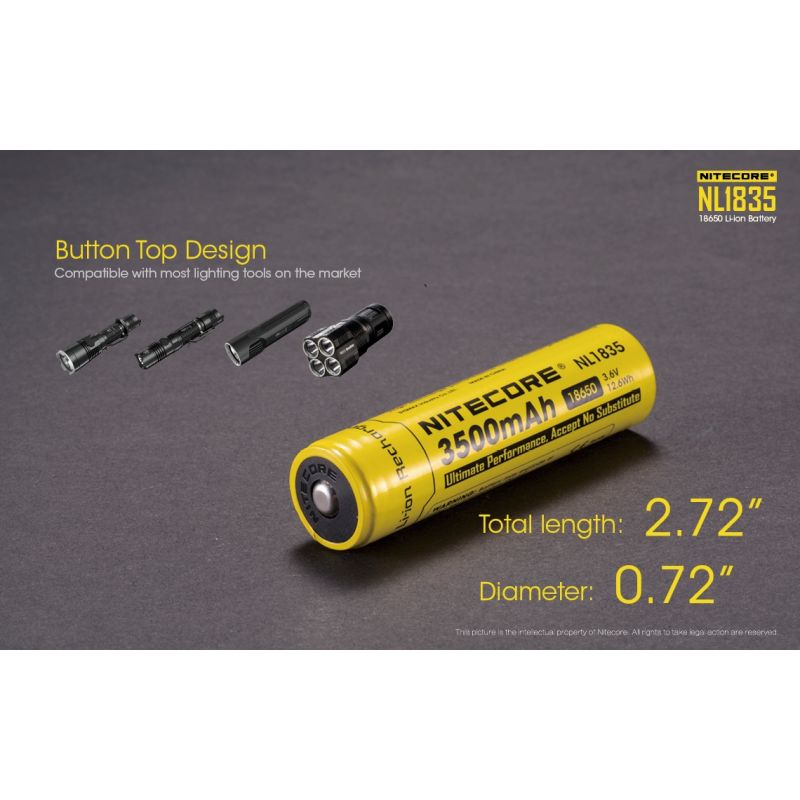 Nitecore 18650 NL1835 3500 3,6V 12.6WH Li-Ion-Akku
