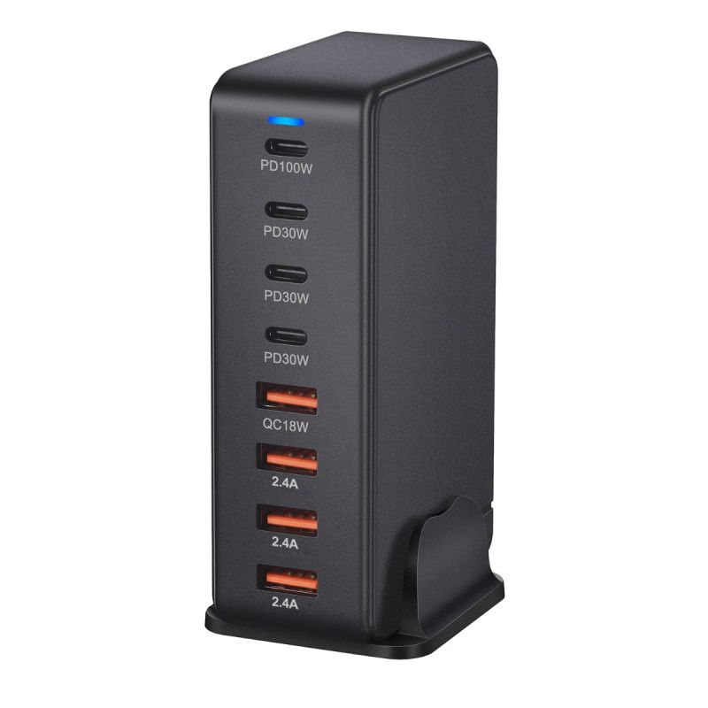 240-W-Desktop-GaN-Ladegerät 8-Port-USB-Typ-C-PD-Ladegerät Schnellladung 3.0 USB-Typ-C-Schnellladegerät Mobiles USB-Ladegerät
