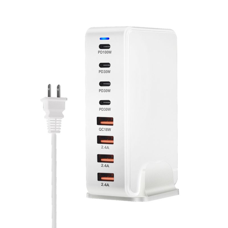 240-W-Desktop-GaN-Ladegerät 8-Port-USB-Typ-C-PD-Ladegerät Schnellladung 3.0 USB-Typ-C-Schnellladegerät Mobiles USB-Ladegerät