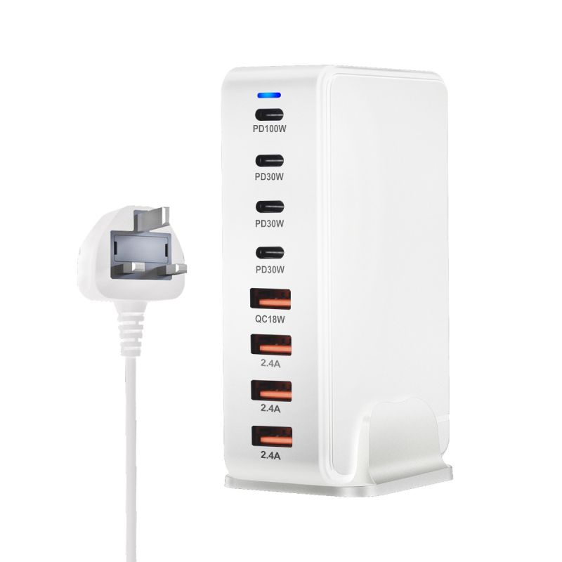 240-W-Desktop-GaN-Ladegerät 8-Port-USB-Typ-C-PD-Ladegerät Schnellladung 3.0 USB-Typ-C-Schnellladegerät Mobiles USB-Ladegerät