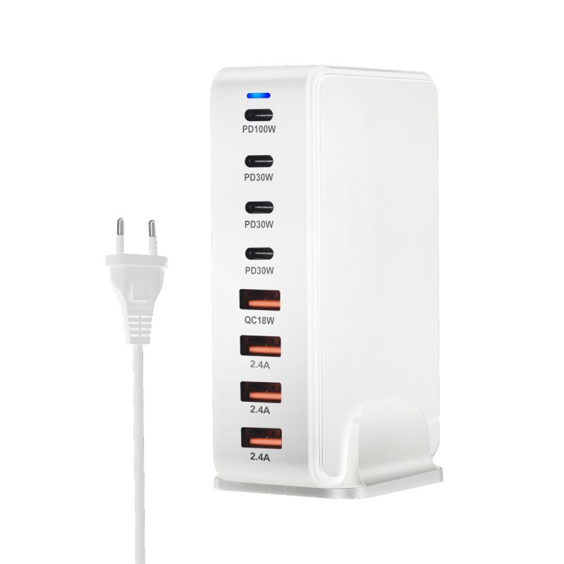 240-W-Desktop-GaN-Ladegerät 8-Port-USB-Typ-C-PD-Ladegerät Schnellladung 3.0 USB-Typ-C-Schnellladegerät Mobiles USB-Ladegerät