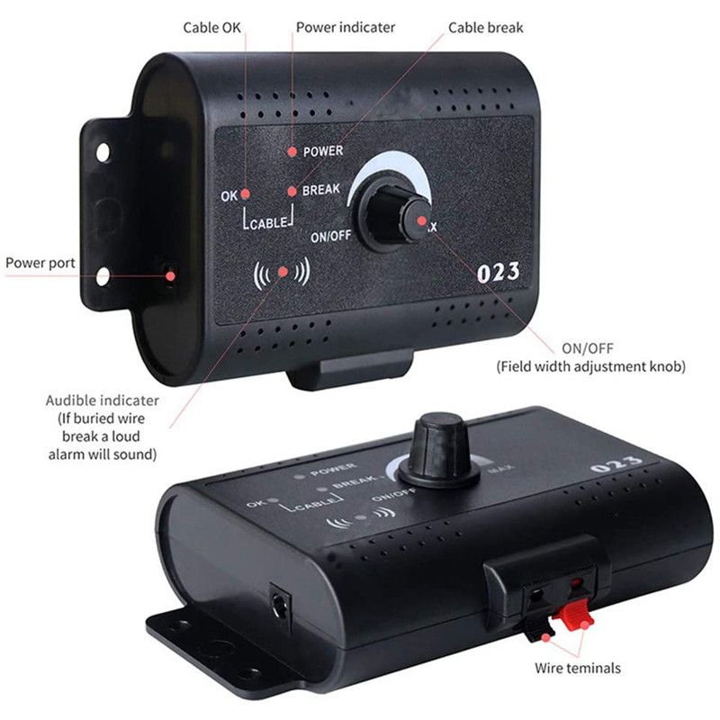 Elektrischer Haustierzaun Unsichtbares drahtloses elektrisches Hundezaunsystem Outdoor-Hundetraining Fernbedienungs-Piepton-Hundeschockhalsband