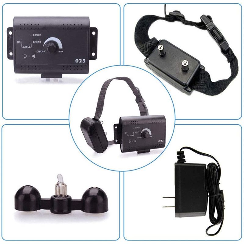 Elektrischer Haustierzaun Unsichtbares drahtloses elektrisches Hundezaunsystem Outdoor-Hundetraining Fernbedienungs-Piepton-Hundeschockhalsband