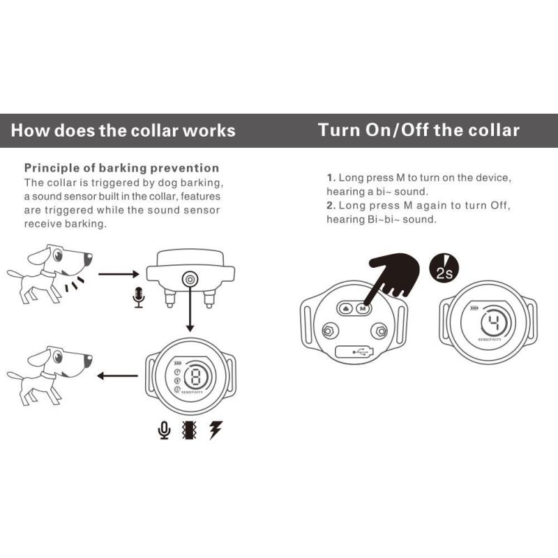 Farbbildschirm-Stopper-Trainer, Anti-Hundegebell, Heimtierbedarf