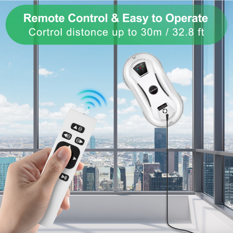 PuRuiKai Home Fensterreinigungsroboter Smart Fensterglasstaubsauger Ein-Tasten-Glaswandreinigungsmaschine