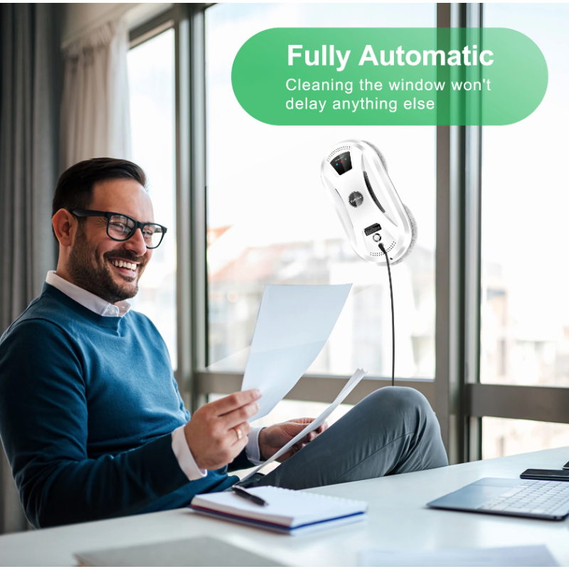 PuRuiKai Home Fensterreinigungsroboter Smart Fensterglasstaubsauger Ein-Tasten-Glaswandreinigungsmaschine