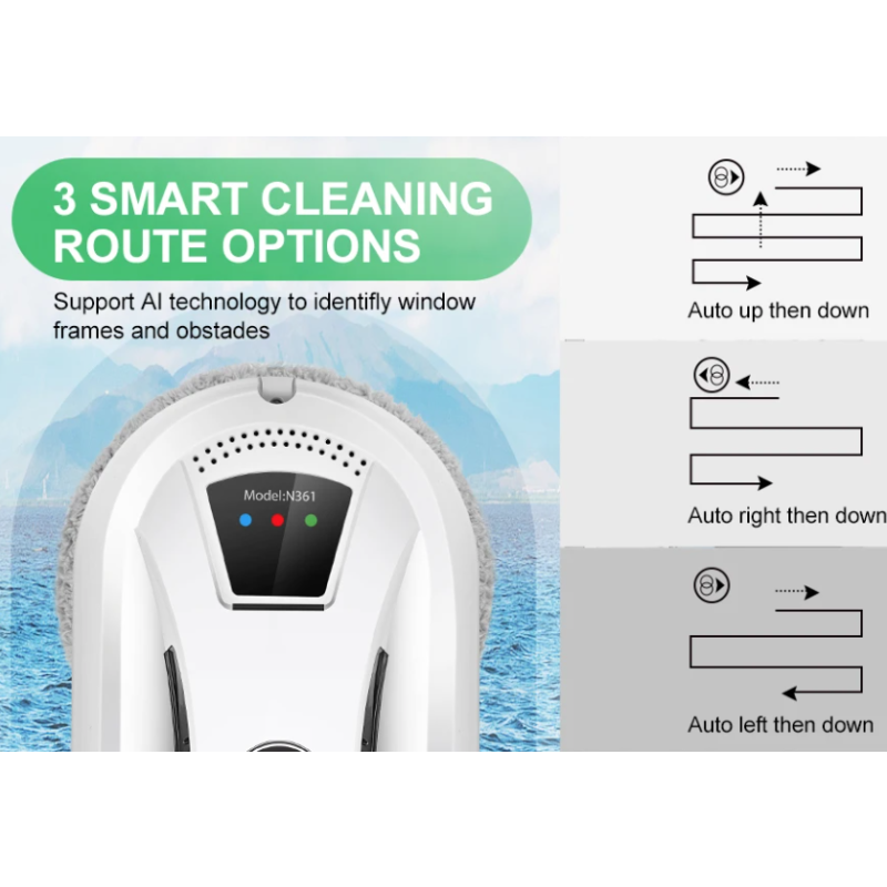 PuRuiKai Home Fensterreinigungsroboter Smart Fensterglasstaubsauger Ein-Tasten-Glaswandreinigungsmaschine