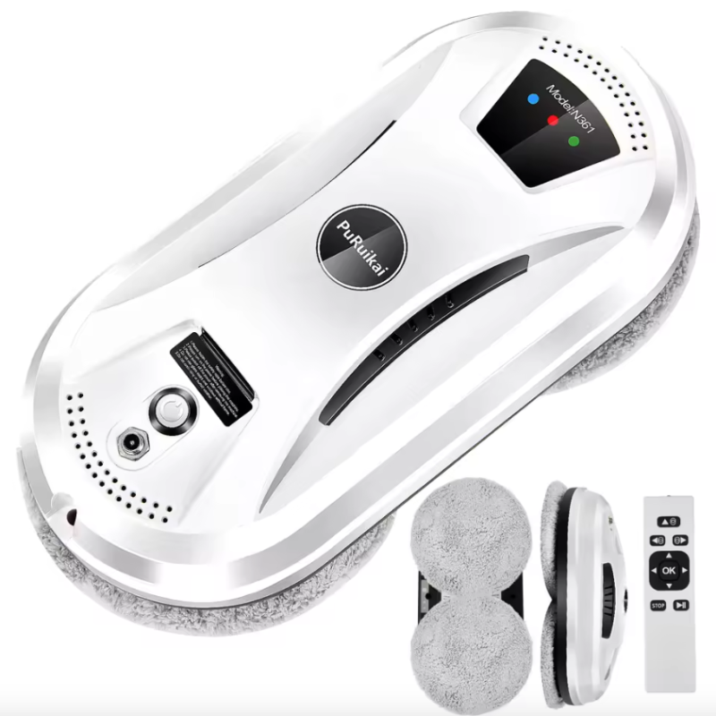PuRuiKai Home Fensterreinigungsroboter Smart Fensterglasstaubsauger Ein-Tasten-Glaswandreinigungsmaschine