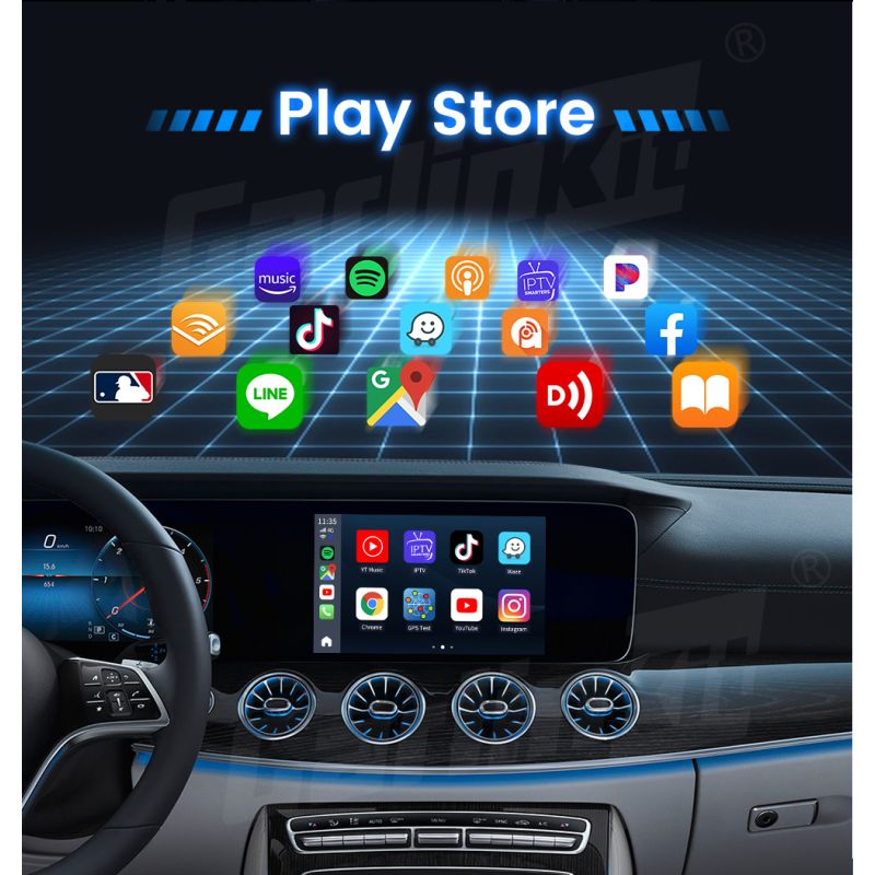 CarlinKit CarPlay Ai Box QCM6125 Android 13 Seamless Multitasking with Factory-Installed CarPlay Streaming