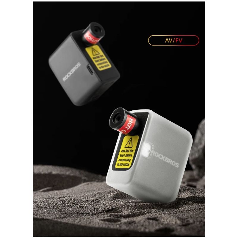 ROCKBROS Fahrradpumpe, tragbare Mini-Elektro-Luftpumpe, wiederaufladbar, 100 PSI, Reifenfüller, Auto, Fahrrad, Motorrad, Fahrradpumpe