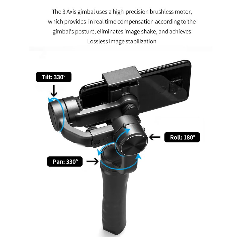 F6 3 Achsen Gimbal Handheld Stabilisator Handy Action Kamera Halter Anti Shake Video Rekord Smartphone Gimbal