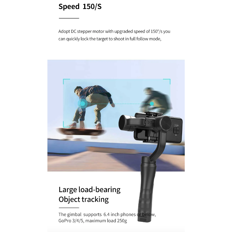 F6 3 Achsen Gimbal Handheld Stabilisator Handy Action Kamera Halter Anti Shake Video Rekord Smartphone Gimbal