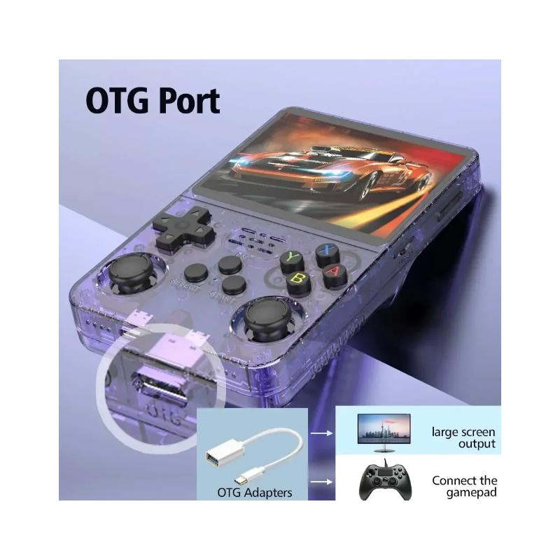 R36S Retro Handheld-Videospielkonsole Linux-System 3,5-Zoll-IPS-Bildschirm Tragbarer Handheld-Videoplayer