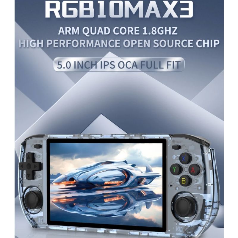 POWKIDDY RGB10 MAX3 Retro RK3566 Handheld-Spielekonsole 5 Zoll 1280 * 720 IPS-Bildschirm Open-Source-Retro-Gaming