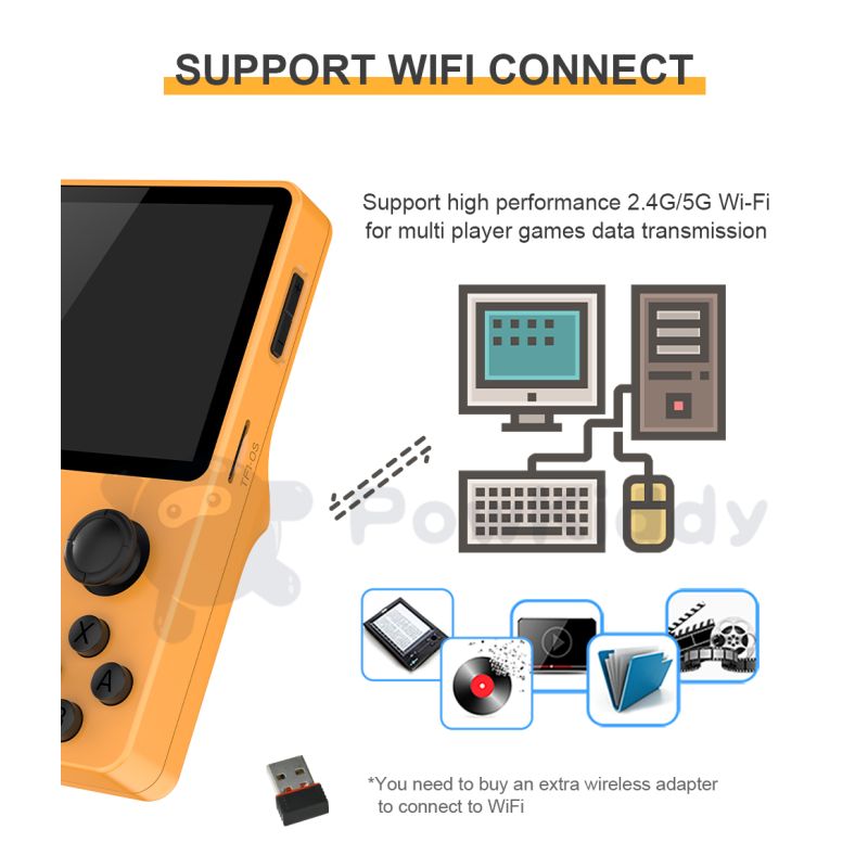 POWKIDDY Neue RGB20S-Handheld-Spielkonsole Retro-Open-Source-System RK3326 3,5-Zoll-4:3-IPS-Bildschirm Kindergeschenke