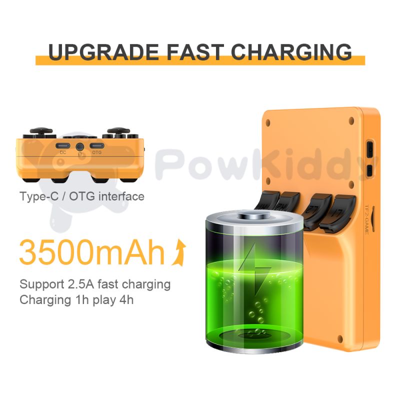 POWKIDDY Neue RGB20S-Handheld-Spielkonsole Retro-Open-Source-System RK3326 3,5-Zoll-4:3-IPS-Bildschirm Kindergeschenke