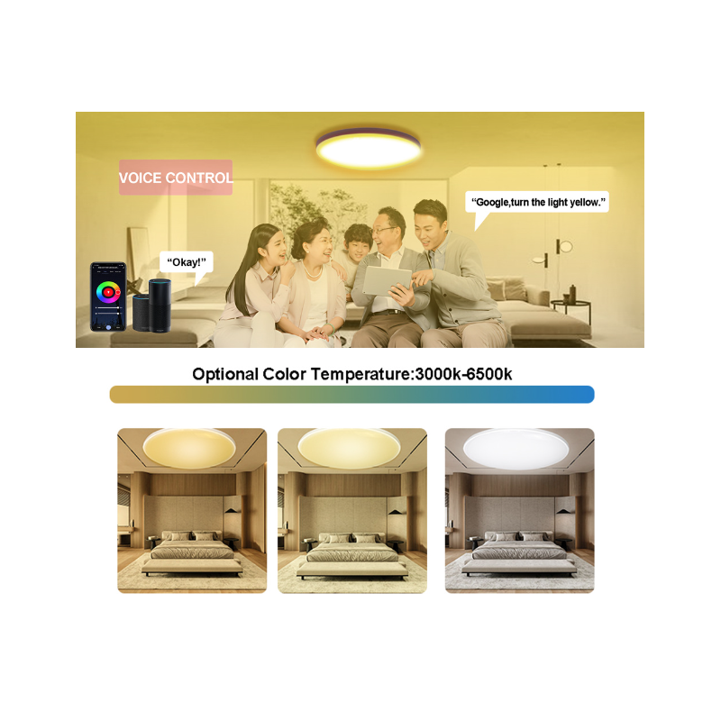 24W Tuya Zigbee Smart Decke Licht Wifi RGBCW Led Decke Lampe Wohnzimmer Hause Dekoration Smart Lampe Für Alexa