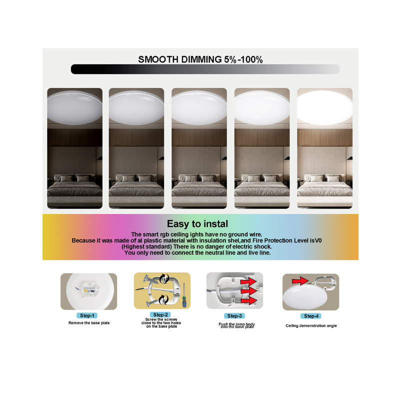 24W Tuya Zigbee Smart Decke Licht Wifi RGBCW Led Decke Lampe Wohnzimmer Hause Dekoration Smart Lampe Für Alexa