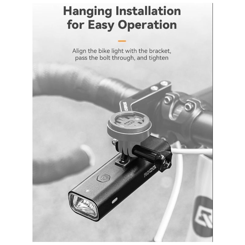 ROCKBROS RHL-1000LUMEN Fahrrad-Frontlicht, regendicht, wiederaufladbar, Typ C, Fahrradlicht, Fahrradscheinwerfer, LED-MTB-Fahrradlampe