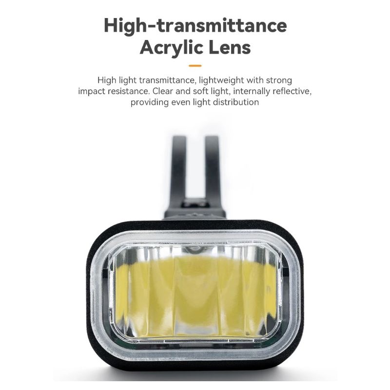 ROCKBROS RHL-1000LUMEN Fahrrad-Frontlicht, regendicht, wiederaufladbar, Typ C, Fahrradlicht, Fahrradscheinwerfer, LED-MTB-Fahrradlampe