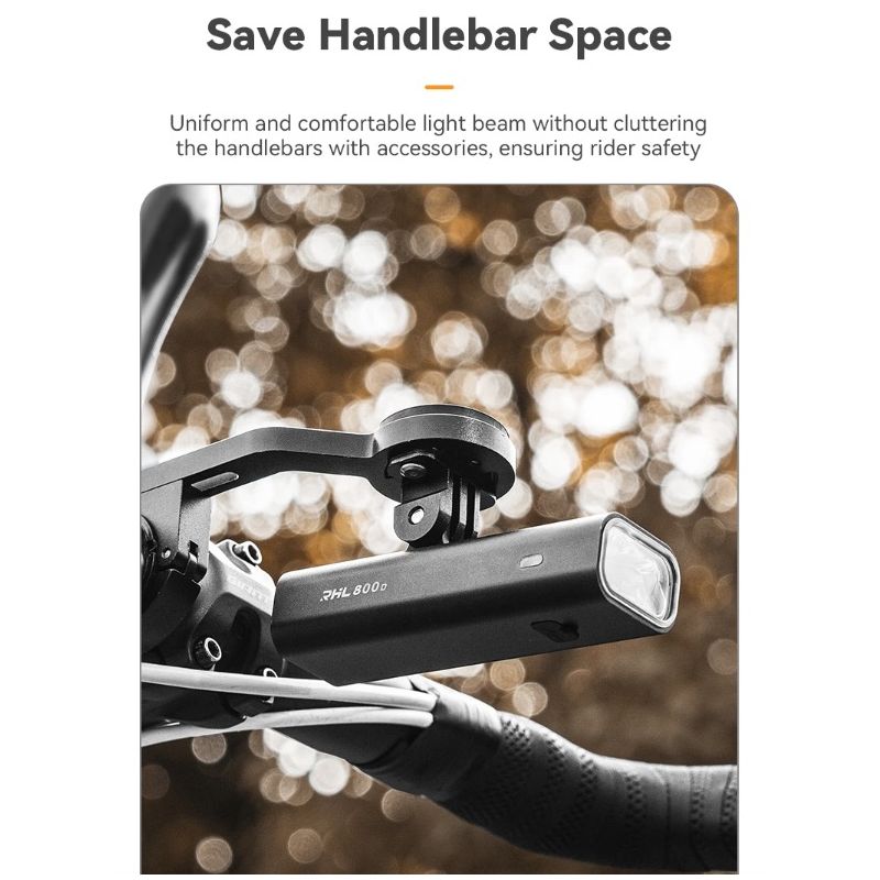 ROCKBROS RHL-1000LUMEN Fahrrad-Frontlicht, regendicht, wiederaufladbar, Typ C, Fahrradlicht, Fahrradscheinwerfer, LED-MTB-Fahrradlampe