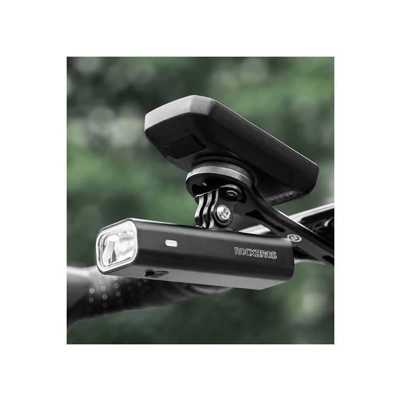 ROCKBROS RHL-1000LUMEN Fahrrad-Frontlicht, regendicht, wiederaufladbar, Typ C, Fahrradlicht, Fahrradscheinwerfer, LED-MTB-Fahrradlampe