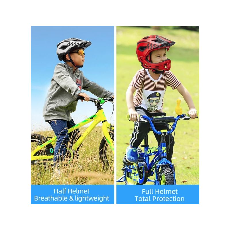ROCKBROS Kinder Fahrradhelm Abnehmbarer Integralhelm für Kinder und Teenager, Sicherheits-Sporthelm, MTB, Fahrrad, Roller, Motor, Crosshelm