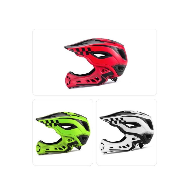 ROCKBROS Kinder Fahrradhelm Abnehmbarer Integralhelm für Kinder und Teenager, Sicherheits-Sporthelm, MTB, Fahrrad, Roller, Motor, Crosshelm